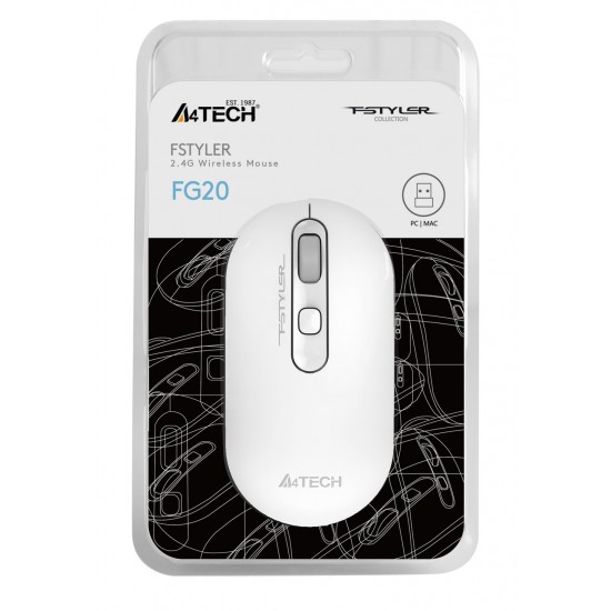 A4 Tech FG20 Optik Kablosuz Mouse Beyaz
